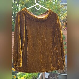 White Stuff Gold Velvety Pullover Top,UK Size 12, US Size 8. Good Condition